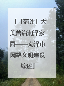 「菏评」大美善治润泽家园——菏泽市网络文明建设综述
