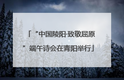 “中国陵阳·致敬屈原”端午诗会在青阳举行