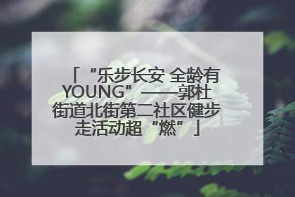 “乐步长安 全龄有YOUNG”——郭杜街道北街第二社区健步走活动超“燃”