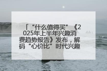 “什么值得买”《2025年上半年兴趣消费趋势报告》发布，解码“心价比”时代兴趣消费新范式