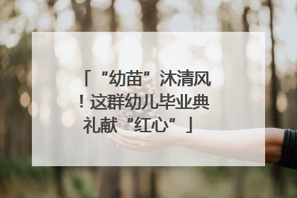 “幼苗”沐清风！这群幼儿毕业典礼献“红心”
