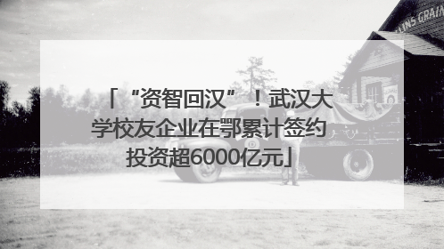 “资智回汉”！武汉大学校友企业在鄂累计签约投资超6000亿元