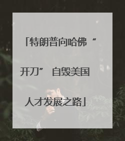 特朗普向哈佛“开刀” 自毁美国人才发展之路