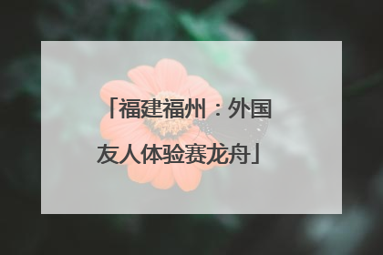福建福州：外国友人体验赛龙舟