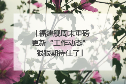 福建舰周末重磅更新“工作动态” 狠狠期待住了