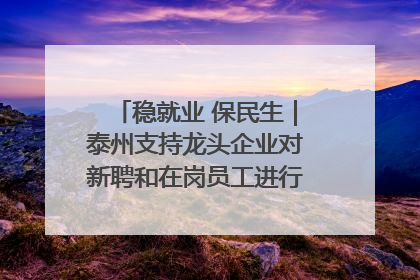 稳就业 保民生｜泰州支持龙头企业对新聘和在岗员工进行实训——到岗就能用 用了就见效