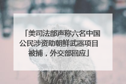 美司法部声称六名中国公民涉资助朝鲜武器项目被捕，外交部回应