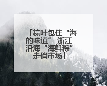 粽叶包住“海的味道” 浙江沿海“海鲜粽”走俏市场