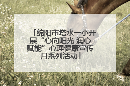 绵阳市塔水一小开展“心向阳光 润心赋能”心理健康宣传月系列活动