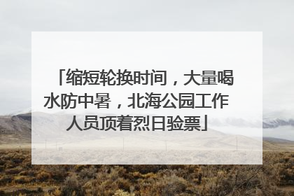 缩短轮换时间，大量喝水防中暑，北海公园工作人员顶着烈日验票