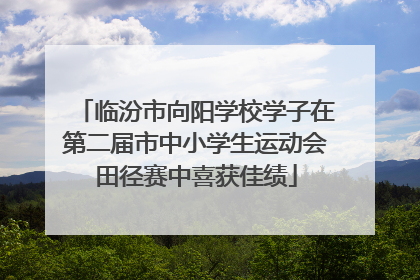 临汾市向阳学校学子在第二届市中小学生运动会田径赛中喜获佳绩