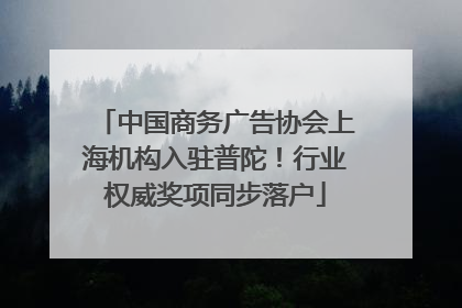 中国商务广告协会上海机构入驻普陀！行业权威奖项同步落户