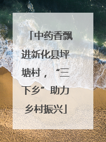 中药香飘进新化县坪塘村，“三下乡”助力乡村振兴