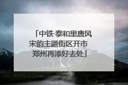 中铁·泰和里唐风宋韵主题街区开市 郑州再添好去处