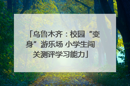 乌鲁木齐：校园“变身”游乐场 小学生闯关测评学习能力