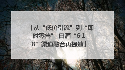 从“低价引流”到“即时零售” 白酒“6·18”渠道融合再提速