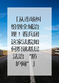 从市场纠纷到全域治理！看兵团这家法院如何织就基层法治 “防护网”