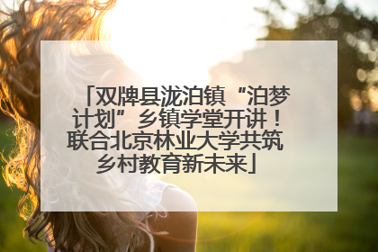双牌县泷泊镇“泊梦计划”乡镇学堂开讲！联合北京林业大学共筑乡村教育新未来