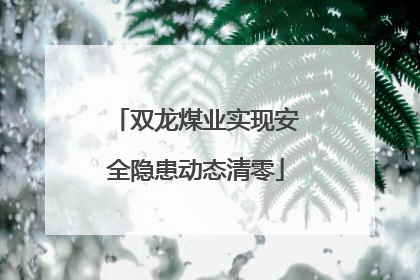 双龙煤业实现安全隐患动态清零