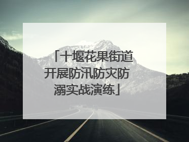 十堰花果街道开展防汛防灾防溺实战演练