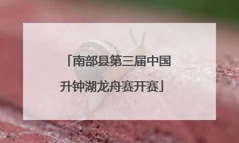 南部县第三届中国升钟湖龙舟赛开赛