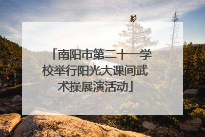 南阳市第二十一学校举行阳光大课间武术操展演活动