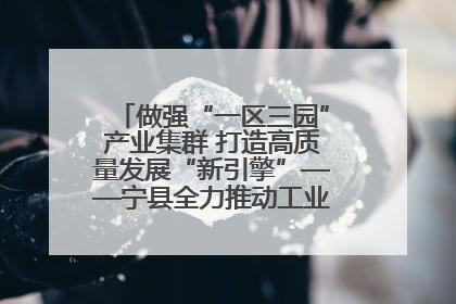 做强“一区三园”产业集群 打造高质量发展“新引擎”——宁县全力推动工业经济提质增效