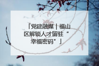 党建融媒｜福山区解锁人才留驻“幸福密码”