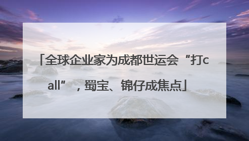 全球企业家为成都世运会“打call”，蜀宝、锦仔成焦点
