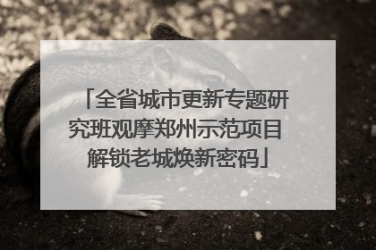 全省城市更新专题研究班观摩郑州示范项目 解锁老城焕新密码