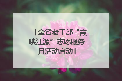 全省老干部“霞映江源”志愿服务月活动启动