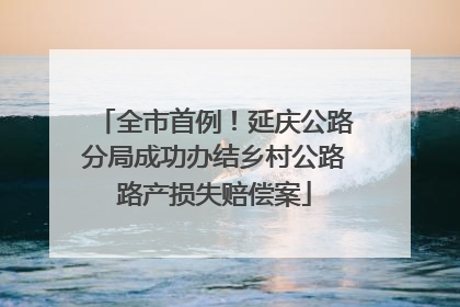 全市首例！延庆公路分局成功办结乡村公路路产损失赔偿案