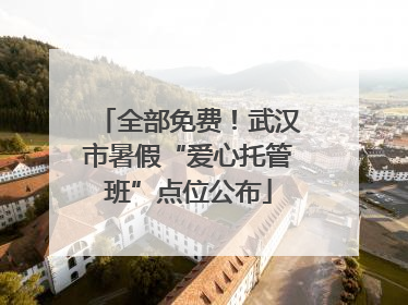 全部免费！武汉市暑假“爱心托管班”点位公布