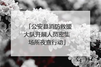 公安县消防救援大队开展人员密集场所夜查行动