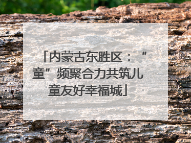 内蒙古东胜区：“童”频聚合力共筑儿童友好幸福城