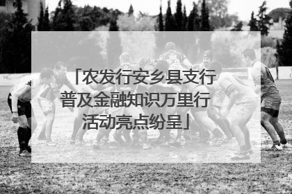 农发行安乡县支行普及金融知识万里行活动亮点纷呈