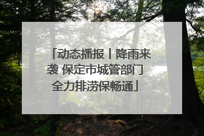 动态播报丨降雨来袭 保定市城管部门全力排涝保畅通