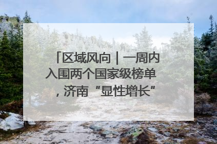 区域风向｜一周内入围两个国家级榜单，济南“显性增长”刷新城市影响力