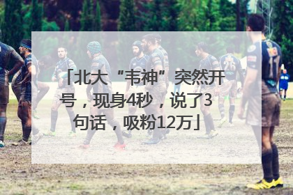 北大“韦神”突然开号，现身4秒，说了3句话，吸粉12万