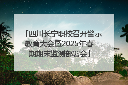 四川长宁职校召开警示教育大会暨2025年春期期末监测部署会
