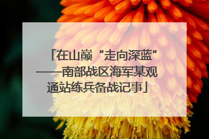 在山巅“走向深蓝”——南部战区海军某观通站练兵备战记事