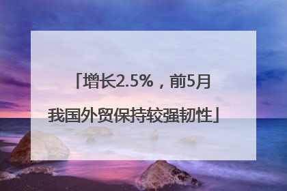 增长2.5%，前5月我国外贸保持较强韧性