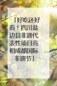 好吃还好看！四川盐边县非遗代表性项目亮相成都国际非遗节