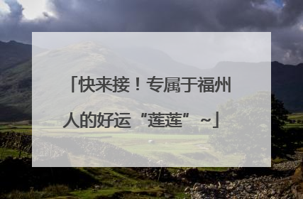 快来接！专属于福州人的好运“莲莲”~