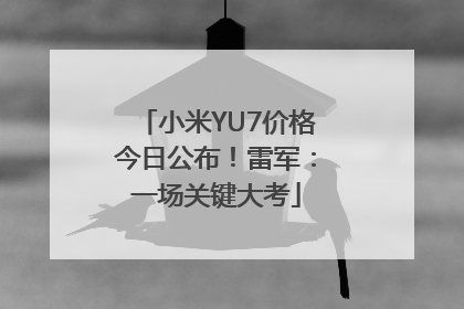 小米YU7价格今日公布！雷军：一场关键大考