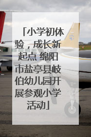 小学初体验，成长新起点 绵阳市盐亭县岐伯幼儿园开展参观小学活动