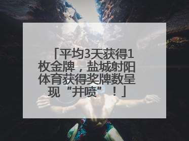 平均3天获得1枚金牌，盐城射阳体育获得奖牌数呈现“井喷”！