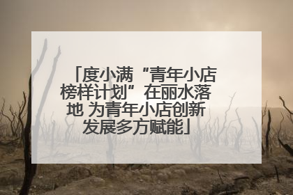 度小满“青年小店榜样计划”在丽水落地 为青年小店创新发展多方赋能
