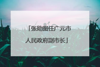 张勋图任广元市人民政府副市长