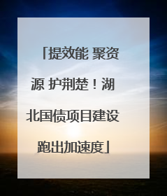 提效能 聚资源 护荆楚！湖北国债项目建设跑出加速度